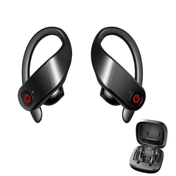 {NT} Bluetooth-hörlurar, trådlösa sportlurar Vattentät IPX7 3D Hi-Fi stereoljud 50 timmars batteritid, med brusreduceringsteknik