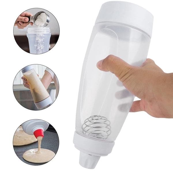 1000 ml Cupcake Vaffel Pandekage Dej Shaker Flaske