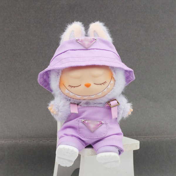 /NC/Högkvalitativa Lyxiga Designer Labubu Kläder med Bucket Hats 2-Dels Set Outfit Labubu Kläder i Grossistled GG C