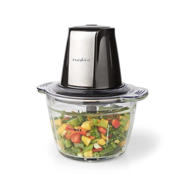 Mathakker | 500 W | 1 l | Glas | 1 hastighedsindstilling | Sølv / Sort_NN