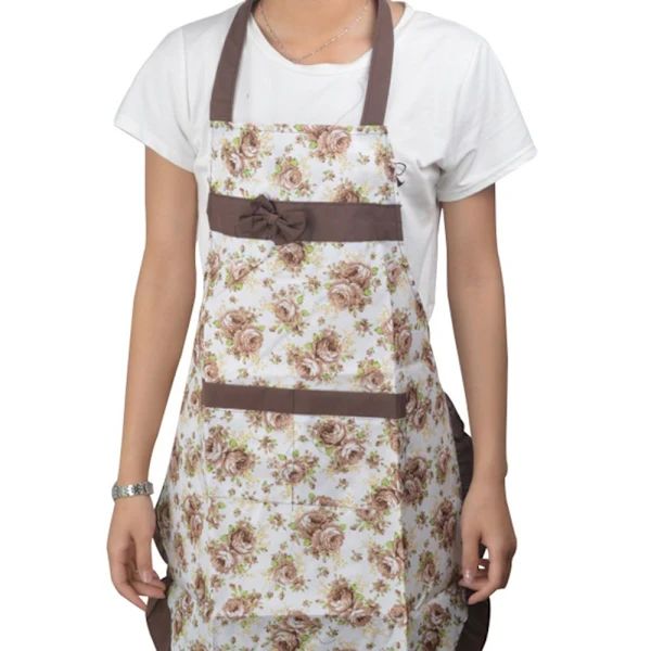 Blommig Förkläde Bib BLÅ Blå