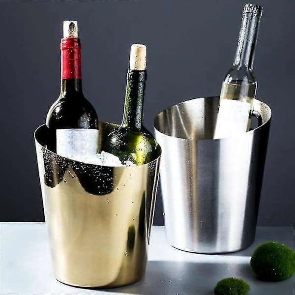 Champagnekøler i rustfrit stål, husholdningsølkøler, Guld-Yvan
