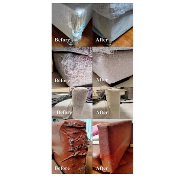 6-pack Soffa Tyg Reparationslapp Kit Självhäftande