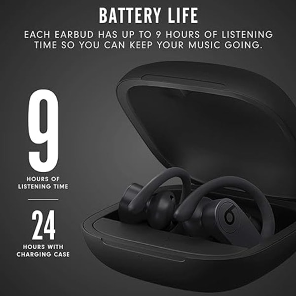 /Hc/Powerbeats Pro Täysin langattomat ja tehokkaat Bluetooth-kuulokkeet, musta