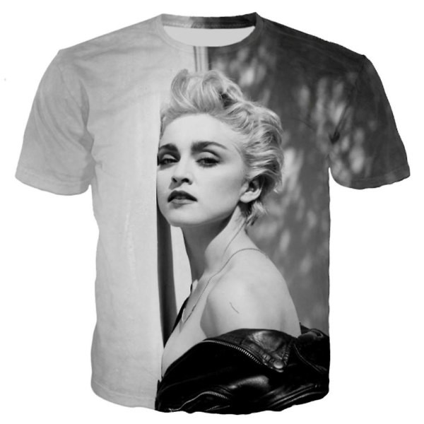 The Queen Of Pop Madonna 3d- printed T-shirt Herr Kvinnor Mode Casual Harajuku Style T-shirt Hip Hop Streetwear Oversized toppar Green L