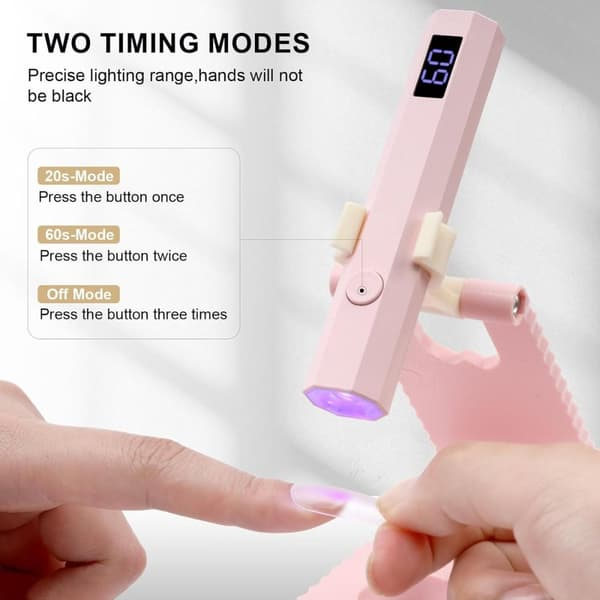 UV Nail Lamp with Digital Display - 2 Timer Settings & Adjustable Angle