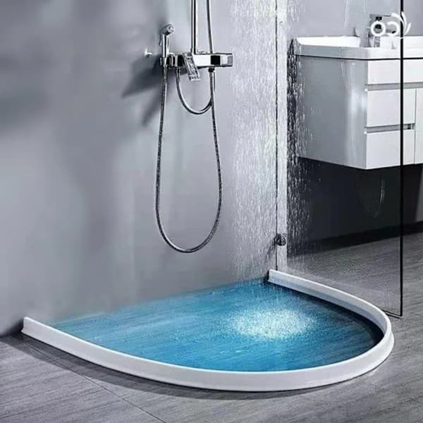 Duschdörrstätning - Vattenbarriär Dusch - Silikonduschvägg - Våt torr separationsblockering - 3x4 CM - 300CM - Duschlist - Vit