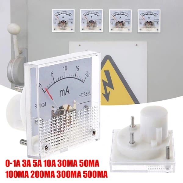 DC Amperemeter Analogt Panelmeter 0-100mA 0-100mA