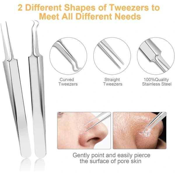 Blackhead Remover Kit med 10 dele i rustfrit stål