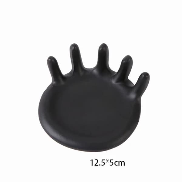 Ring Halskæde Armbånd Tallerken Smykkeholder SORT Sort