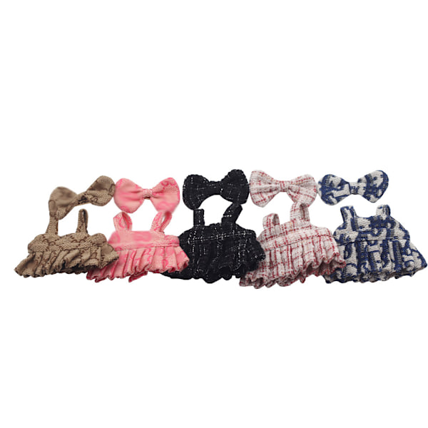 /NC/Labubu Kläder Klänning Labubu Märkeskläder Outfit 17cm Plyschdocka Liten Doft Vind Rem Klänningsset Labubu Kläder #9