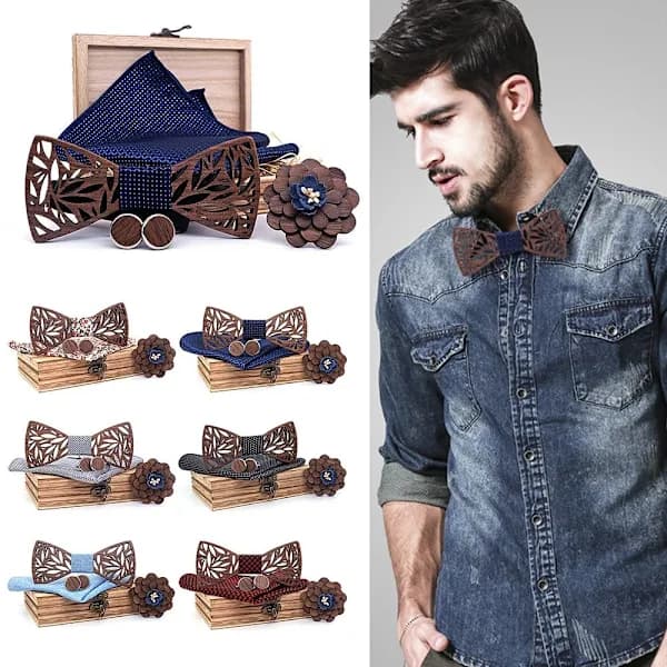 Træ Flue Sæt Bowtie T201-C5 T201-C5 T201-C5