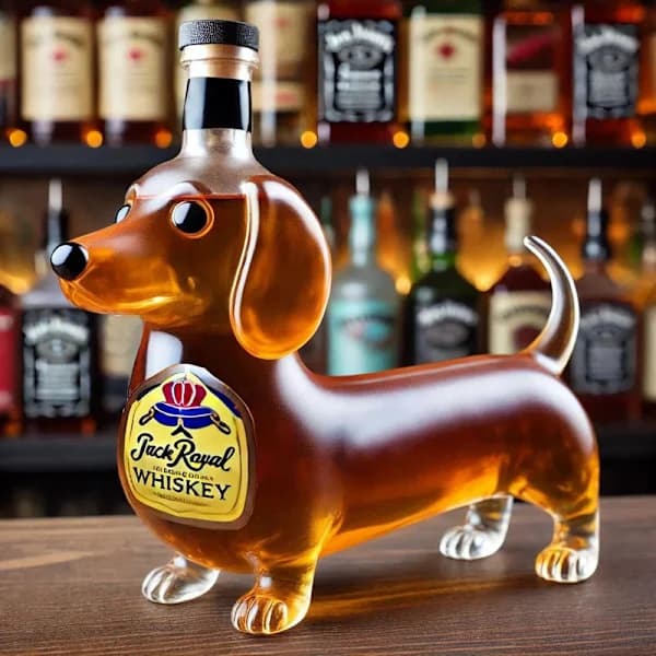 Glassflaske for whisky - Utformet som en sjarmerende dachs E
