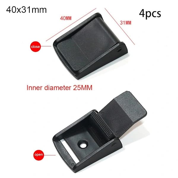 4 st Bindremspänne Plastpressspänne 40X31MM 40x31mm