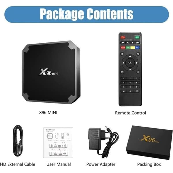 X96 Mini Amlogic S905W2 Quad Core RAM 2GB ROM 16GB Dual WiFi 2.4G/5G 4K HDR+ Smart Media Player Android 11.0_NN