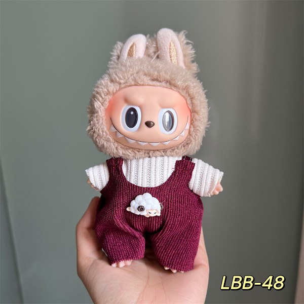 /NC/Labubu Vaatteet Mekko Labubu Merkki Asu Vaatteet 17cm Pehmolelu Pieni Tuoksu Tuuli Hihna Hame Setti Labubu Vaatteet 21