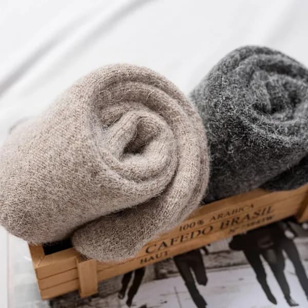 Termiske lange strømper Cashmere uldstrømper BLÅ blå