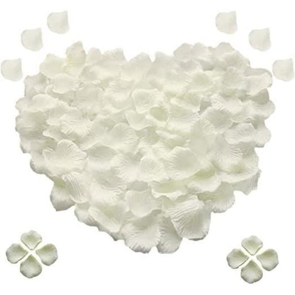 {NT}5000 st Konstgjorda Kronblad Non-Woven Tyg Bröllop Alla hjärtans dag Festdekoration Rosenblad, Krämvit
