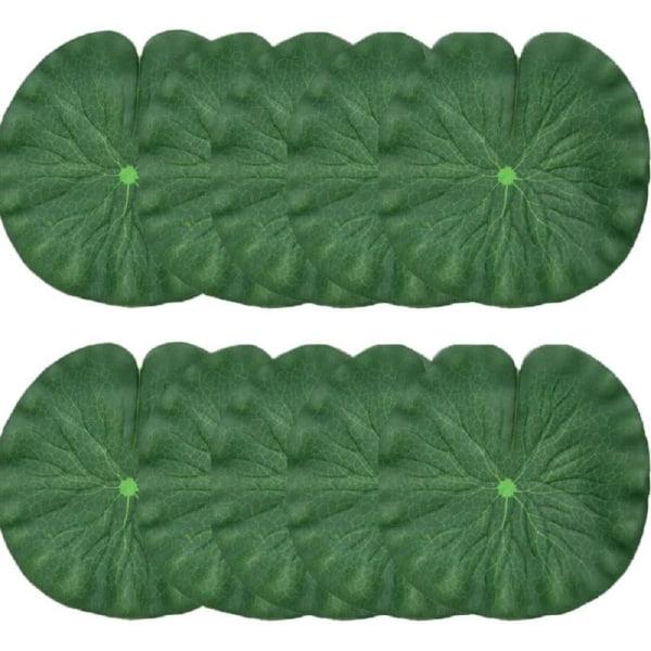 10 stycken konstgjord flytande lotusbladsdekoration för pooldamm