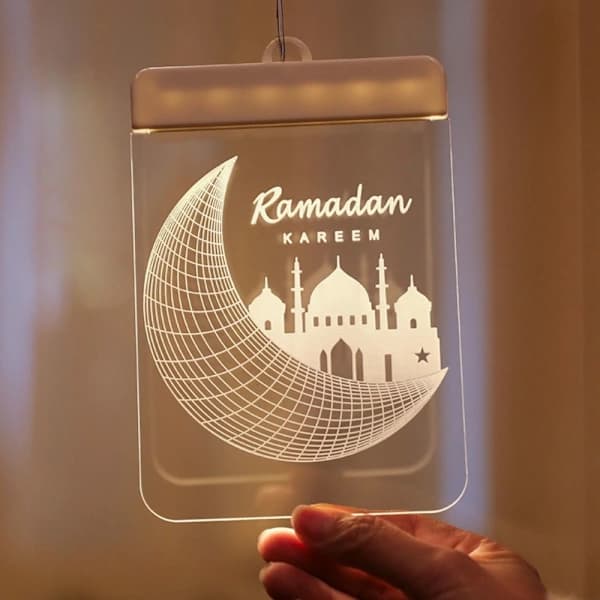 Ramadan Mubarak og Eid Mubarak Dekorationer LED-Lys