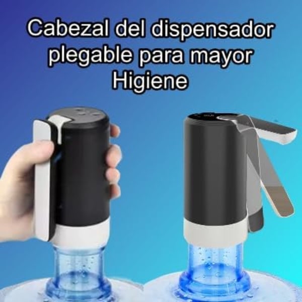 USB-genopladelig dispenser til vandflasker - Vandhane til vandkedel - Vandpumpe - Elektrisk vandpumpe/NT/