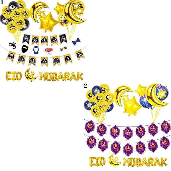 Ilmapalloja Eid Mubarak -juhlaan