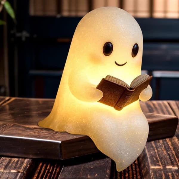 3D LED-Natlampe - Spøgelseslæselampe - til Halloween
