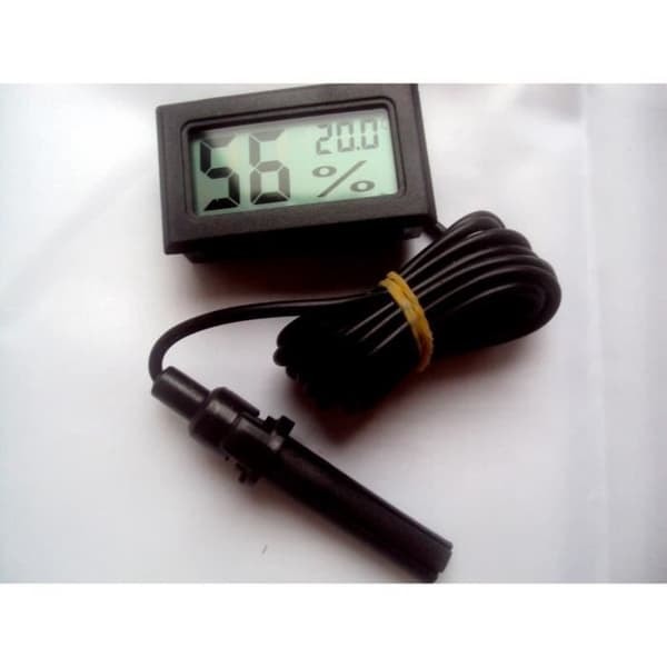 {NT} Hygrometer Termometer KABEL 1m50 PROBE + Batterier reptil sköldpadda orm hydrometer terrarium