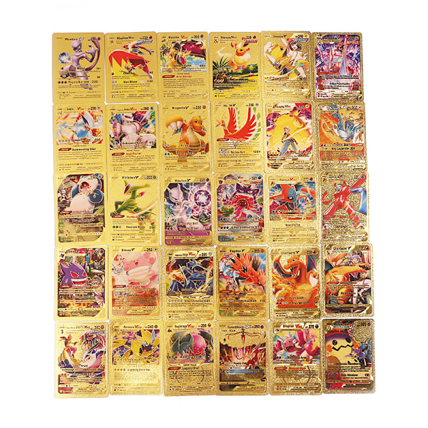 55 ekstremt sjeldne Monster-kortpakker [inkludert Vmax, GX, EX, V, etc.], interessant kombinasjon, glinsende kort, perfekt gave til barn Fargerik English Colourful