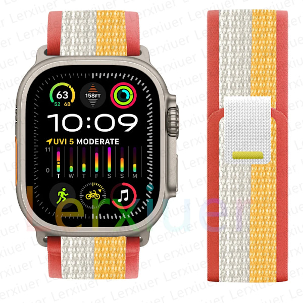 Trailrem til Apple Watch Ultra 2 rem 49mm 44mm 45mm 40mm 41mm 38mm 42mm 45 44 mm armbånd iWatch series 8 9 7 6 5 3 se Maize-White Maize-White/NC/ 42 44 45 49mm Maize-White