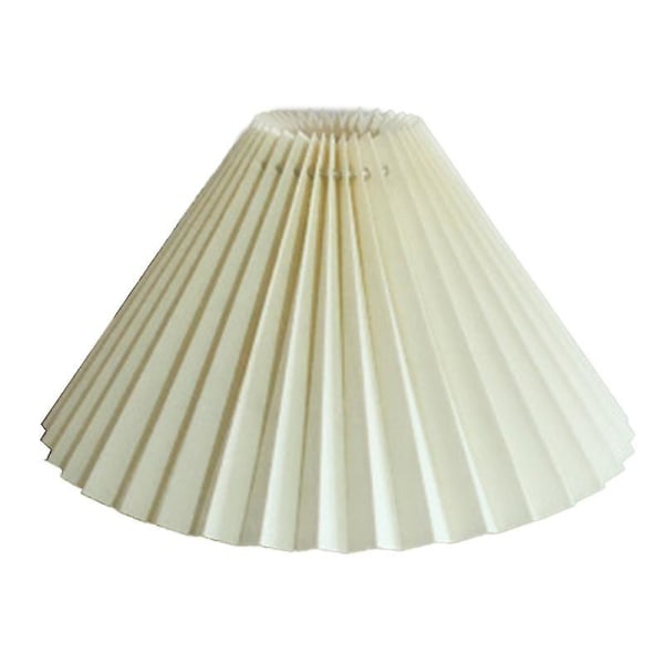 Plisserad lampskärm E27 Cover Japansk stil Tyg Bordslampa Takdekor White