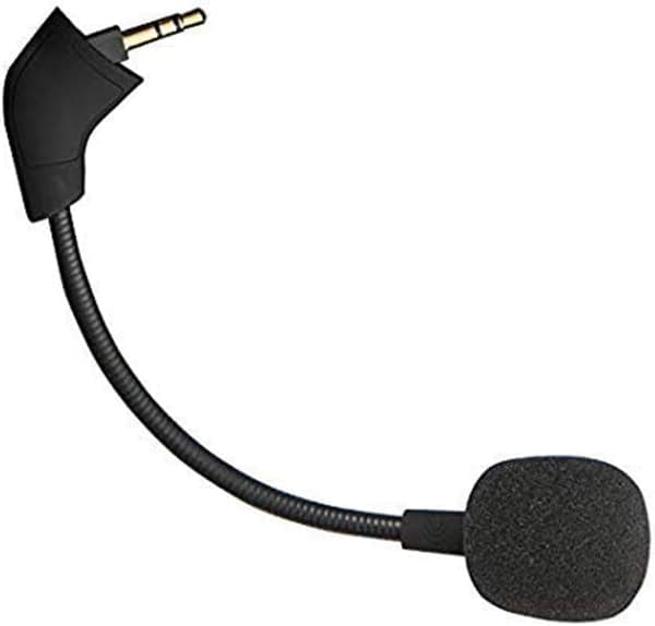 Erstatningsspilmikrofon 3,5 mm til mikrofonarm, kompatibel med Kingston Cloud 2 II HyperX Cloud II trådløst computer-PC-spilheadset (sort)