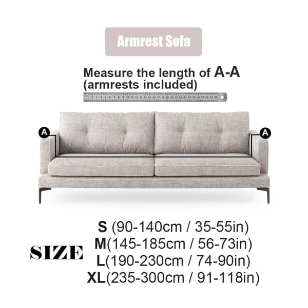 Elastisk betræk til stuefarve Ensfarvede sofabetræk Stretch betræk Hjørne 1/2/3/4 Sæde L Form Sofa Kræver Køb 2 stk. Camel--1PC 4 sæde 235-300cm
