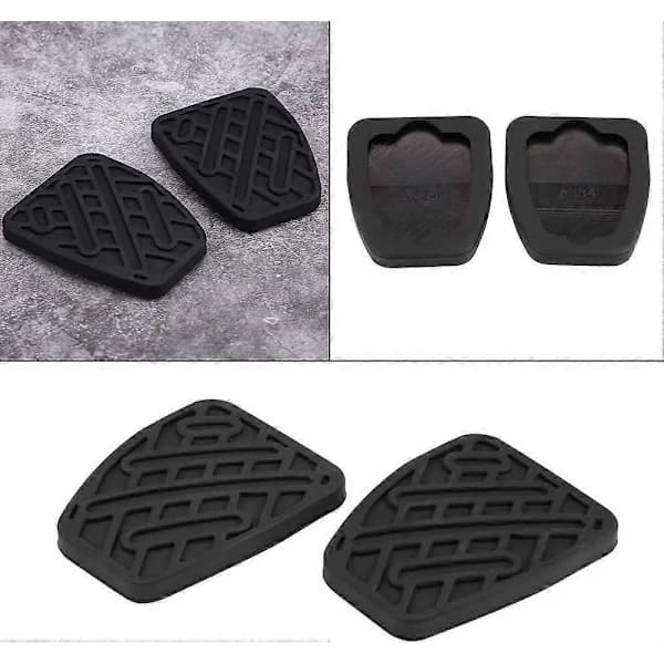 Bromspedalkloss, Auto Bromspedalkloss Gummibeskyttelse (2 stk, svart)