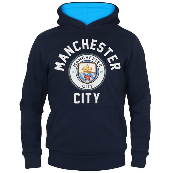 Manchester City Pojk Hoodie Fleece Grafisk Barn OFFICIELL Fotbollspresent 150cm