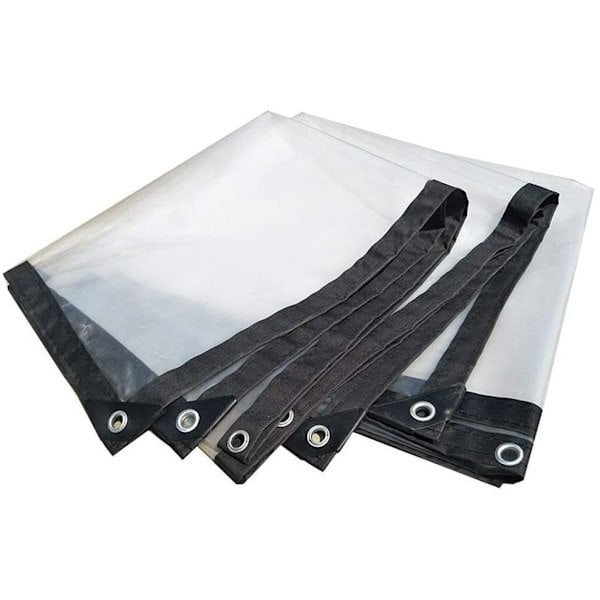 BeGrit 2M x 3M Transparent Presenning med Öljetter Väderbeständig_ NN