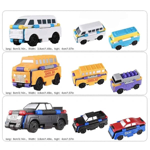 2-i-1 Flippbil Leketøy Flipp Racers Transformerbare Biler Kiddie Corner Dobbel Design Leker