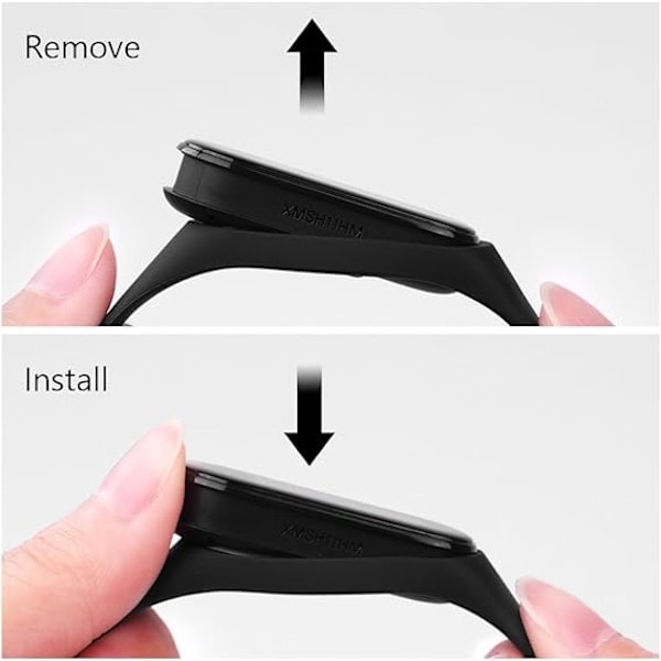 [NT] Hihna Xiaomi Mi Band 4 / Mi Band 3:lle, 3 kpl säädettävä silikoniurheiluranneke musta+valkoinen+punainen