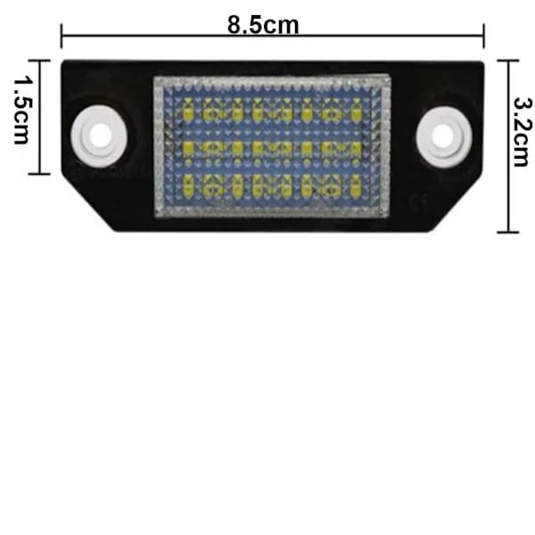 Nummerplade Lys Drl Dagslys SORT 2ST 2ST Sort 2 stk-2 stk