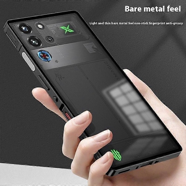 /NN/Deksler til ZTE nubia Red Magic 10 Pro 5G Metallramme Matt PC Bakside Telefondeksel med Snap-knapp - Svart Flerfarget Sølv