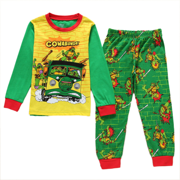 Barn Teenage Mutant Ninja Turtles Pyjamas Set Långärmad Byxor Storlek 110cm
