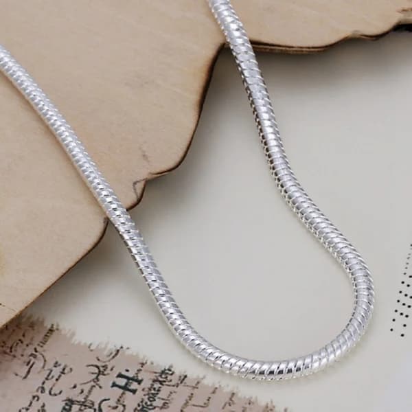 925 Sterling Silver 3MM Ormkedja Armband Fabriksmode Het Toppkvalitet Smycken Charm Söt Dam Bröllop