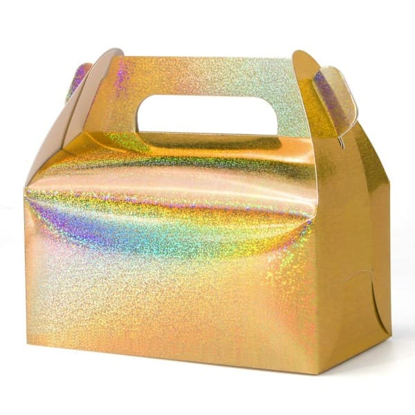 10 stk Laser Kakeemballasjeboks Sølv Sølv 11.5x8x6cm