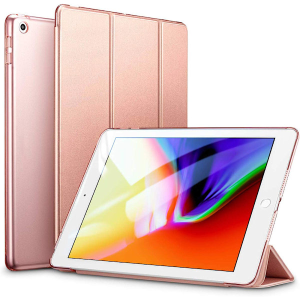Smartfodral för iPad 9.7 2018/2017 Lätt Smart Cover Fodral Genomskinligt Frostat Bakstycke Magnetiskt Fodral med Auto Sleep/Wake Funktion