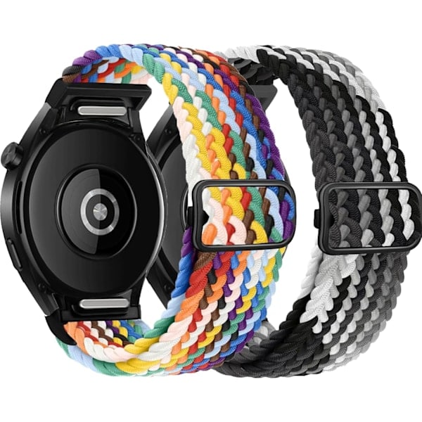 [NT] Flätat armband för Galaxy Watch 7/6/5/4/FE, One Click No Gap Classic-armband för kvinnor/män, stretchigt elastiskt tyg i nylon Sport Loop