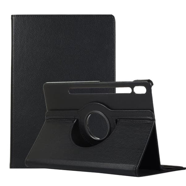 {NT} Etui med roterende stativ kompatibelt med Samsung Galaxy Tab S7 FE T730 - Sort