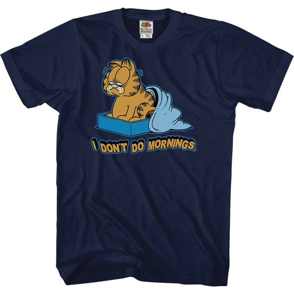 Jeg Gjør Ikke Morgener Garfield T-skjorte XL