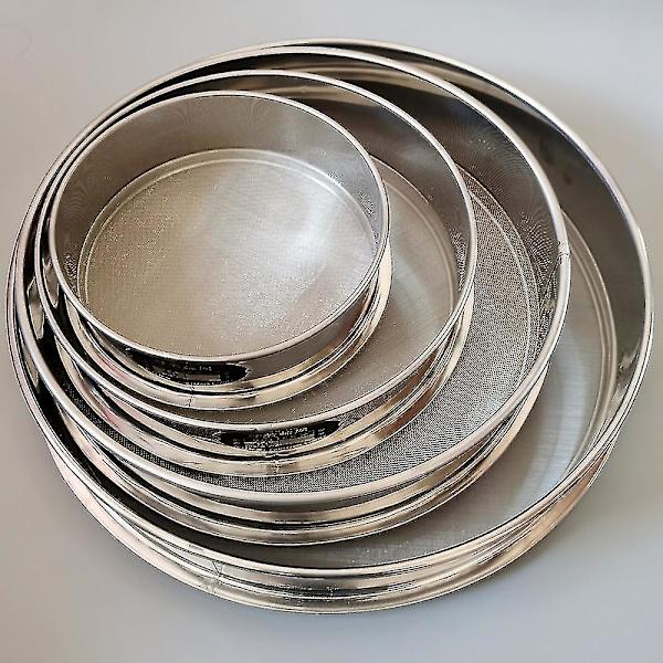 2-500 m rund 304 rustfrit stål labsigte åbning Sigter Rystere Kit Mel Filterskærm Ser 10cm Diameter 12 Mesh 1.6mm