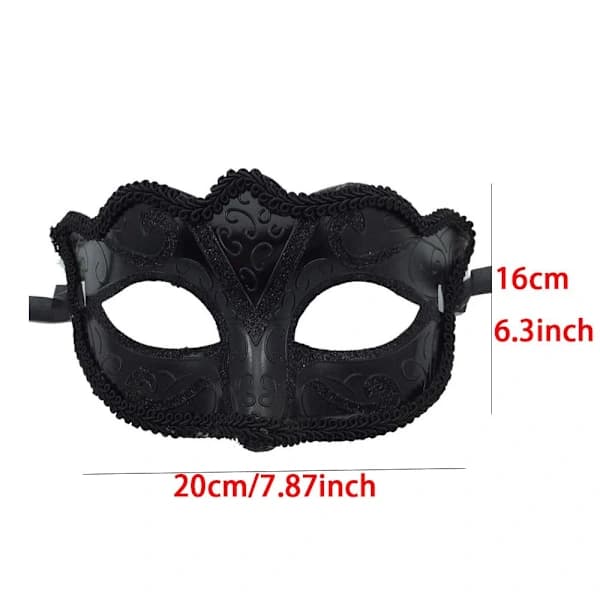 2 st Maskerad Tiara Dansmask VIT 2ST 2ST vit 2st-2st