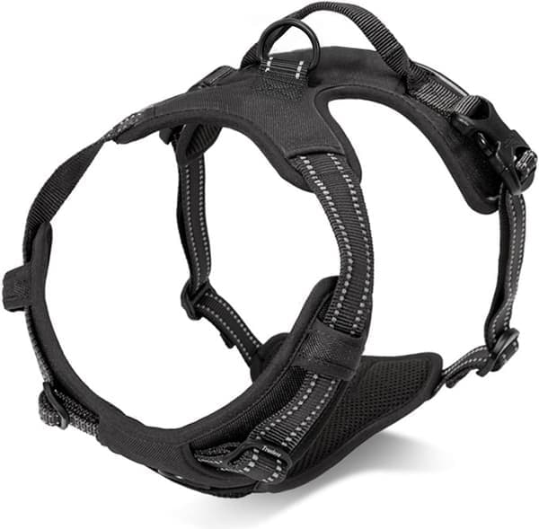 Åndbar Hundesele U-form - Trykfordelende - Sort - Medium